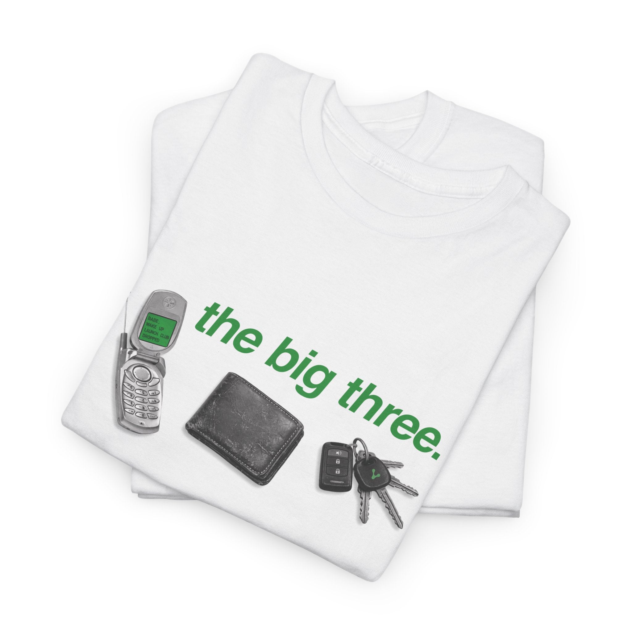 The Big Three Shirt - phone, wallet, keys