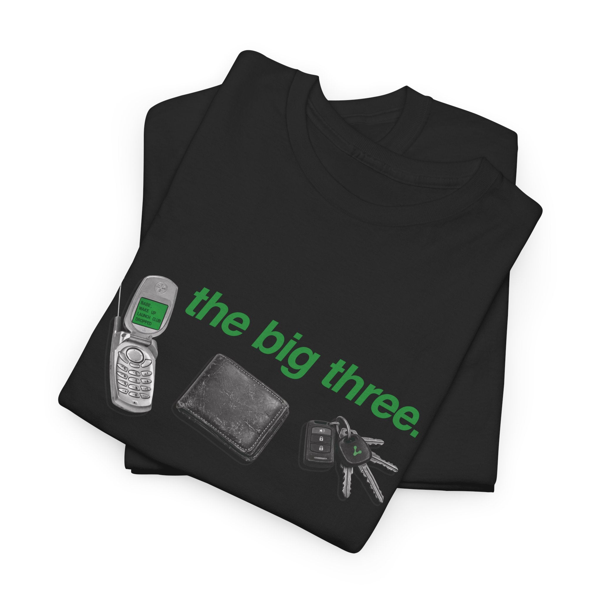 The Big Three Shirt - phone, wallet, keys