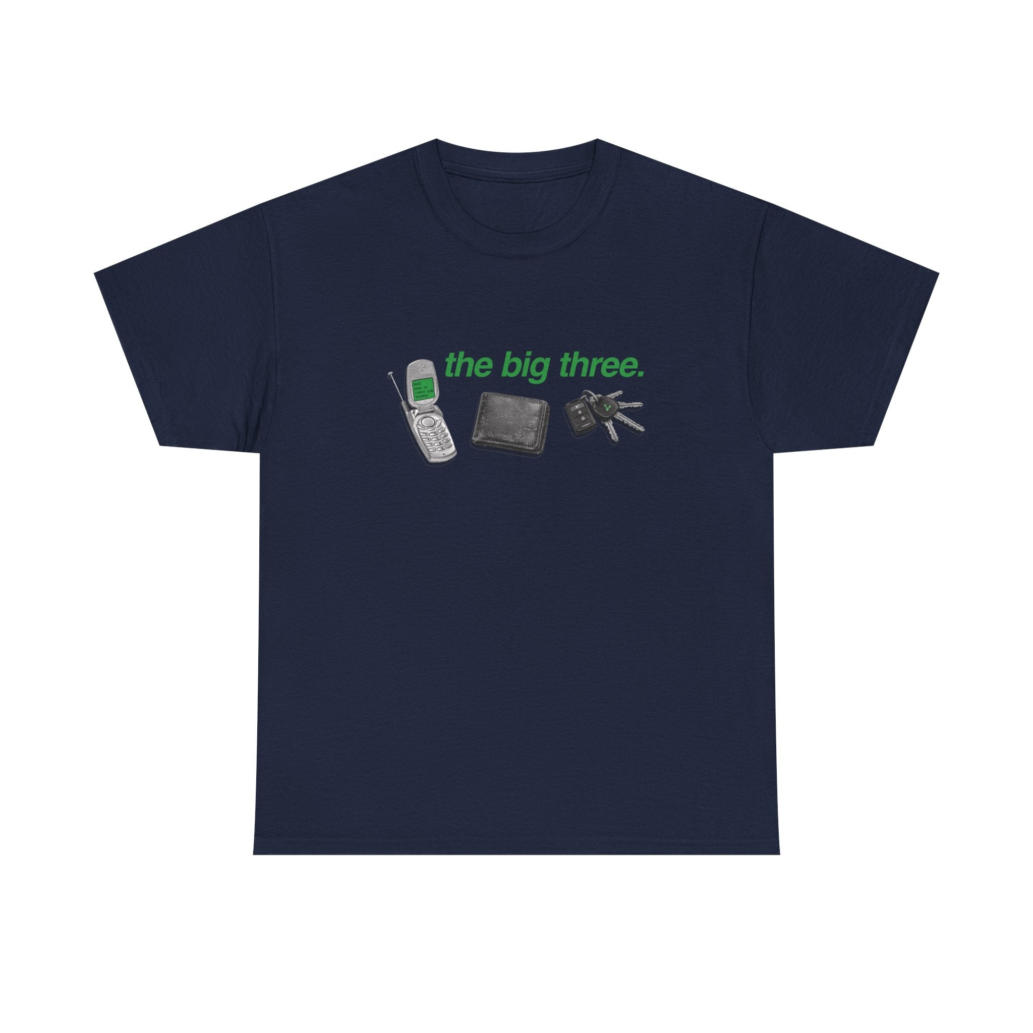 The Big Three Shirt - phone, wallet, keys