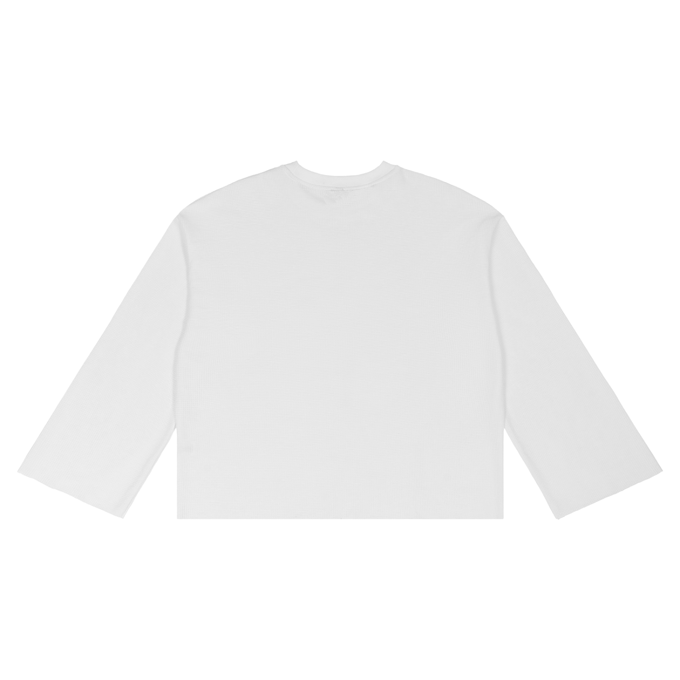 Waffle Raw Edge Wide Sleeve